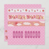 ベビーシャワー 招待状 (正面/裏面)