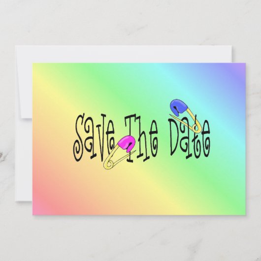 ベビーシャワー-日付を救って下さい-招待状 セーブザデート (正面)