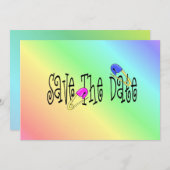 ベビーシャワー-日付を救って下さい-招待状 セーブザデート (正面/裏面)