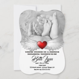 ベビーシャワー 期待のパーティー デスティニーのデスティニー 招待状