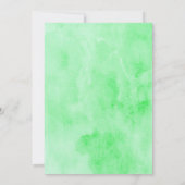 ベビーシャワー 森のジャングル 緑の植物 野生動物 招待状 (裏面)