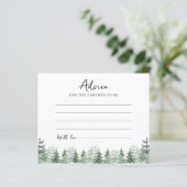 ベビーシャワー 水彩画の松の木　親へのアドバイス (スタンド正面)