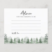 ベビーシャワー 水彩画 松の木 親へのアドバイス (正面)