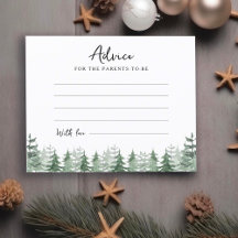 ベビーシャワー 水彩画 松の木 親へのアドバイス