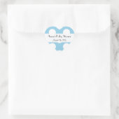 ベビーシャワー-水玉模様(パ点々のあるターン) -青 ハートシール (バッグ)