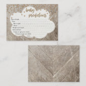 ベビーシャワー-素朴な木のためのベビーの予言カード コーリングカード (正面/裏面)