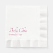 ベビーシャワー 縁ありランチョンナプキン (正面)