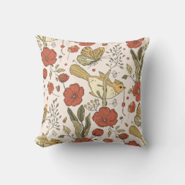 ベビーシャワー | 蝴蝶と花の詩的な花柄 クッション