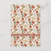 ベビーシャワー | 蝴蝶と花の詩的な花 エンクロージャーカード (裏面)