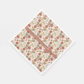 ベビーシャワー | 蝴蝶と花の詩的な花 スタンダードランチョンナプキン (角)