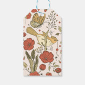 ベビーシャワー | 蝶々と花の詩的な花 ギフトタグ (裏面)