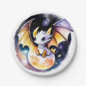 ベビーシャワー：轟音ドラゴンテーマ ペーパープレート (正面)