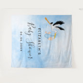 ベビーシャワー 青いコウテイヘン 男の子 かわいい タペストリー (正面(横))