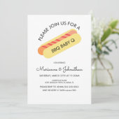 ベビーシャワー BBQ ベビーQ バックヤード グリル ホットドッグ 招待状 (スタンド正面)