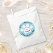 ベビーシャワー – Twin Boys - Pawプリントテーマ フェイバーバッグ (クリップ留めされた状態)