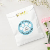 ベビーシャワー – Twin Boys - Pawプリントテーマ フェイバーバッグ (封をした状態)