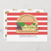 ベビーシャワーBBQベビーQバックヤードハンバーガー 招待状 (正面/裏面)