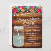 ベビーシャワーBBQメイソンジャー招待状 招待状 (正面)