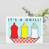 ベビーシャワーBBQ招待状 招待状 (スタンド正面)