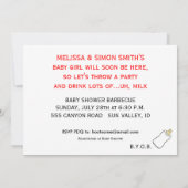 ベビーシャワーBBQ招待状 招待状 (裏面)