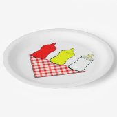 ベビーシャワーBBQ ペーパープレート (アングル)