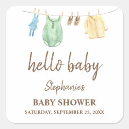 ベビーシャワーBoho衣料品ラインハローベビー スクエアシール