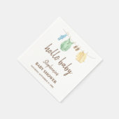 ベビーシャワーBoho衣料品ラインハローベビー スタンダードカクテルナプキン (角)