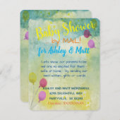 ベビーシャワーbyメールデイジーバルーン招待状 招待状 (正面/裏面)