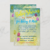 ベビーシャワーbyメールデイジーバルーン招待状 招待状 (正面/裏面)