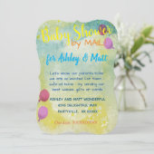 ベビーシャワーbyメールデイジーバルーン招待状 招待状 (スタンド正面)