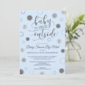 ベビーシャワーbyメールベビーそのコービデアウトアウトブルー 招待状 (スタンド正面)