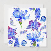 ベビーシャワーbyメール水色パープルブルーフローラ 招待状 (裏面)