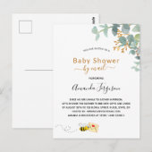 ベビーシャワーbyメールeucalyptus緑の母へ ポストカード (正面/裏面)