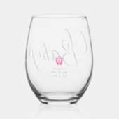 ベビーシャワーOhベビー足 ステムなしワイングラス (裏面)