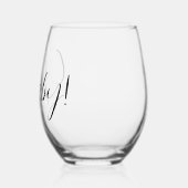 ベビーシャワーOhベビー足 ステムなしワイングラス (左)