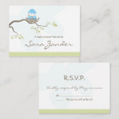 ベビーシャワーRSVPカード エンクロージャーカード (正面/裏面)