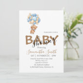 ベビーシャワーTeddyパーティの招待状 案内状 (スタンド正面)