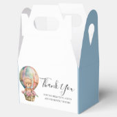 ベビーシャワーTEDDYホットエアバルーンブルー フェイバーボックス (オープン)