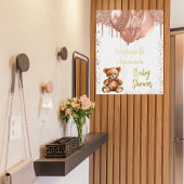 ベビーシャワーteddy bear balloons 箔ポスター