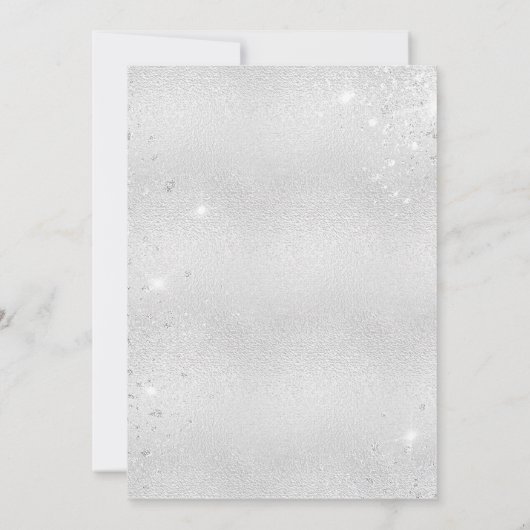 ベビーシャワーteddy bear boy blue silver 招待状 (裏面)