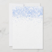 ベビーシャワーteddy bear boy blue white luxury 招待状 (裏面)