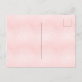 ベビーシャワーteddy bear girl pinkグリッター インビテーションポストカード (裏面)