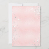 ベビーシャワーteddy bear girl pink silver invitation 招待状 (裏面)