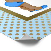 ベビーシャワーTWINS,pink&blue,エレガント,16"x20" 300pp ポスター (角)