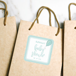 ベビーシャワ男女兼用ーミントグリーン スクエアシール