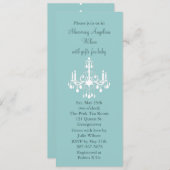 ベビーシャンデリア(ターコイズ) 招待状 (正面/裏面)