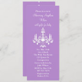 ベビーシャンデリア(紫) 招待状 (正面/裏面)