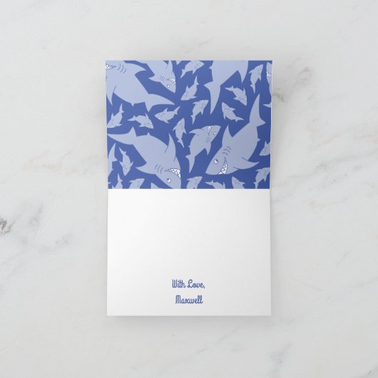 ベビーシャークありがとう1stバースデーカード カード (内部)