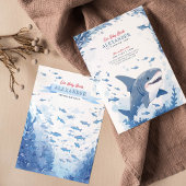 ベビーシャークアンダーザシー誕生日招待状 招待状