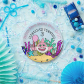 ベビーシャークガールズバースデーパーティー ペーパープレート (パーティー)